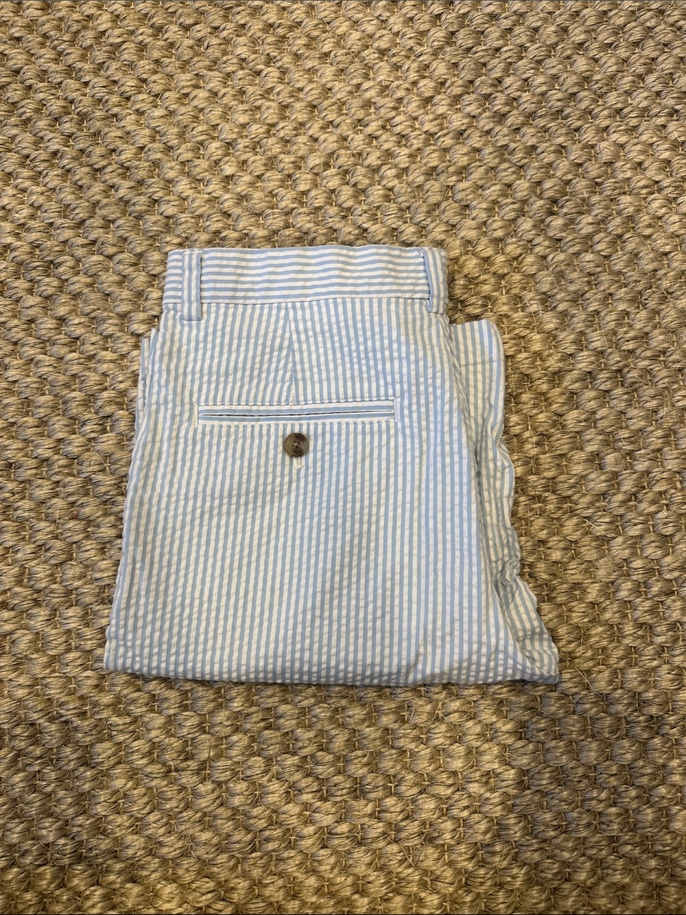 Vineyard Vines Blue and White Seersucker Kids Shorts